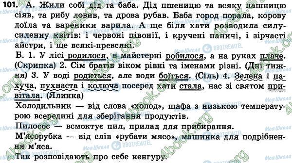 ГДЗ Українська мова 4 клас сторінка 101